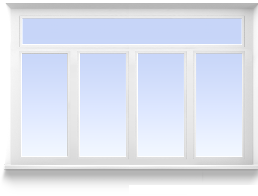 Fenster vierteilig