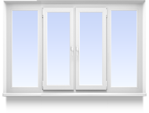 Fenster vierteilig