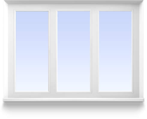 Dreiflügelige Fenster
