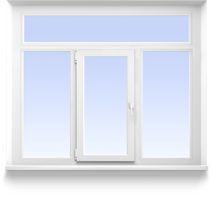Dreiflügelige Fenster