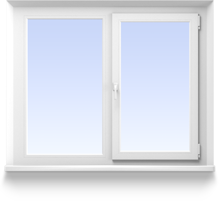 Zweiflügelige Fenster