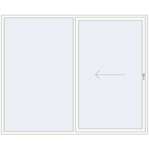 In den Warenkorb Terrassentüren 2700x2200 mm REHAU GENEO HST RAL 9016 Traffic white beidseitig