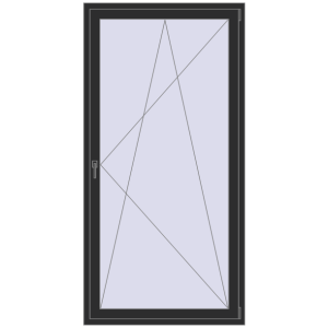 In den Warenkorb Balkontüren 1050x2150 mm BALCONY DOOR REHAU EURO 60 BLACK_STRUCTURAL beidseitig