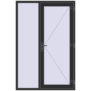 In den Warenkorb Haustüren 1400x2100 mm DOOR KORSA OPTIMUM (REHAU Brillant Design) ANTHRACITE_GREY_GLATT beidseitig