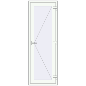 In den Warenkorb Einfach und Doppelglasschwingtüren 700x2050 mm INTERIOR door (Т94/60) opens to the outside RAL 9016 Traffic white beidseitig