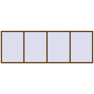 Kunststofffenster 4000x1400 mm Vierblättrig. Sicht von innen In den Warenkorb Kipp und Drehfenster 4000x1400 mm REHAU EURO70 WALNUT beidseitig