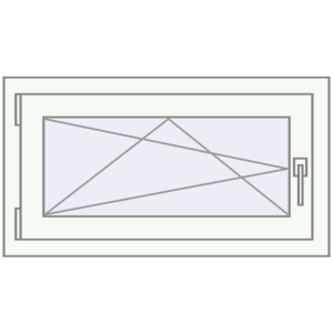 In den Warenkorb Kipp und Drehfenster 780x460 mm REHAU  BRILLANT RAL 9016 Traffic white beidseitig