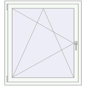 In den Warenkorb Kipp und Drehfenster 980x1100 mm REHAU  BRILLANT RAL 9016 Traffic white beidseitig