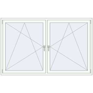 In den Warenkorb Kipp und Drehfenster 2000x1250 mm REHAU ENERGY-SAVING SYNEGO MD RAL 9016 Traffic white beidseitig