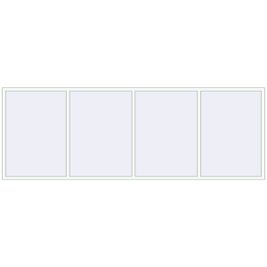 Kunststofffenster 4000x1400 mm Vierblättrig. Sicht von innen In den Warenkorb Kipp und Drehfenster 4000x1400 mm REHAU EURO70 BLACK_ULTI-MATT extern