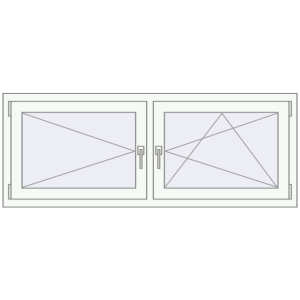 In den Warenkorb Kipp und Drehfenster 1600x600 mm REHAU ENERGY-SAVING SYNEGO MD RAL 9016 Traffic white beidseitig