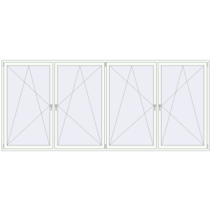 In den Warenkorb Kipp und Drehfenster 4000x1750 mm REHAU EURO70 BLACK_ULTI-MATT extern