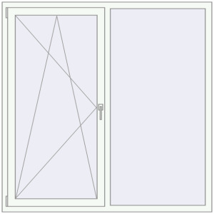 In den Warenkorb Kipp und Drehfenster 1600x1600 mm REHAU  BRILLANT RAL 9016 Traffic white beidseitig