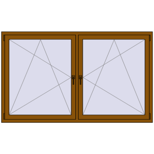 In den Warenkorb Kipp und Drehfenster 2000x1200 mm REHAU OPTIMUM EURO-DESIGN 70 GOLDEN OAK beidseitig