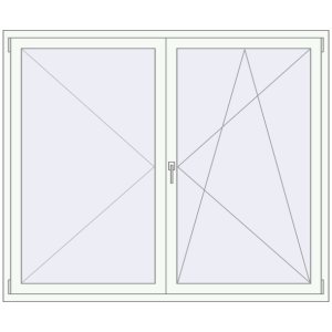 In den Warenkorb Kipp und Drehfenster 1800x1500 mm REHAU SYNEGO MD 80 RAL 9016 Traffic white beidseitig