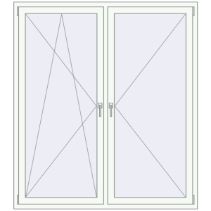 In den Warenkorb Kipp und Drehfenster 1600x1800 mm REHAU  BRILLANT ANTHRACITE_GREY_STRUKTURAL extern