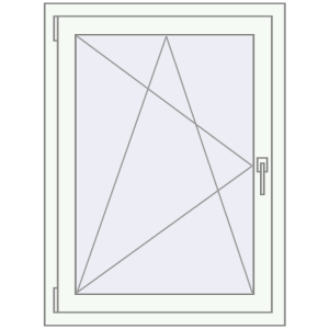 In den Warenkorb Kipp und Drehfenster 800x1000 mm REHAU EURO70 RAL 9016 Traffic white beidseitig