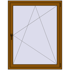 In den Warenkorb Kipp und Drehfenster 1100x1400 mm REHAU SYNEGO MD 80 GOLDEN OAK beidseitig