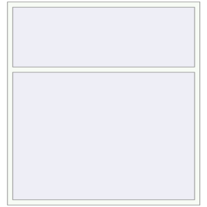 Kunststofffenster 1820x1920 mm Einflügelig mit Oberlicht. Sicht von innen In den Warenkorb Kipp und Drehfenster 1820x1920 mm REHAU BRILLANT RAL 9016 Traffic white beidseitig