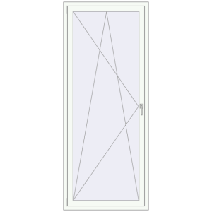 In den Warenkorb Kipp und Drehfenster 900x2200 mm REHAU SYNEGO MD 80 RAL 9016 Traffic white beidseitig