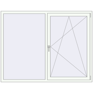 In den Warenkorb Kipp und Drehfenster 1800x1400 mm REHAU EURO70 RAL 9016 Traffic white beidseitig