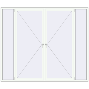 In den Warenkorb Kipp und Drehfenster 2620x2219 mm REHAU EURO70 RAL 9016 Traffic white beidseitig