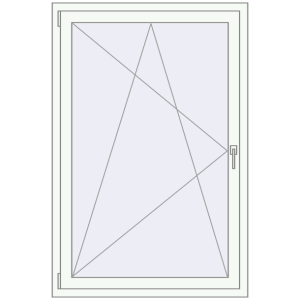 In den Warenkorb Kipp und Drehfenster 1000x1500 mm REHAU OPTIMUM EURO-DESIGN 70 RAL 9016 Traffic white beidseitig