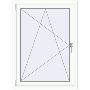 In den Warenkorb Kipp und Drehfenster 800x1200 mm REHAU  BRILLANT RAL 9016 Traffic white beidseitig