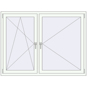 In den Warenkorb Kipp und Drehfenster 1600x1200 mm REHAU  BRILLANT RAL 9016 Traffic white beidseitig