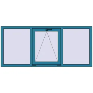 In den Warenkorb Kipp und Drehfenster 1800x800 mm REHAU EURO70 BRILLIANT_BLUE beidseitig