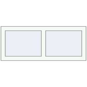 Kunststofffenster 1000x400 mm Zweiblättrig. Sicht von innen In den Warenkorb Kipp und Drehfenster 1000x400 mm REHAU BRILLANT RAL 9016 Traffic white beidseitig