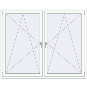 In den Warenkorb Kipp und Drehfenster 1750x1450 mm REHAU  BRILLANT RAL 9016 Traffic white beidseitig