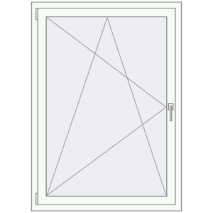 In den Warenkorb Kipp und Drehfenster 1000x1400 mm REHAU EURO70 RAL 9016 Traffic white beidseitig