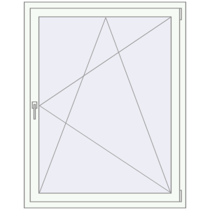 In den Warenkorb Kipp und Drehfenster 1100x1400 mm REHAU SYNEGO MD 80 RAL 9016 Traffic white beidseitig