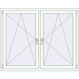 In den Warenkorb Kipp und Drehfenster 1500x1200 mm REHAU SYNEGO MD 80 RAL 9016 Traffic white beidseitig