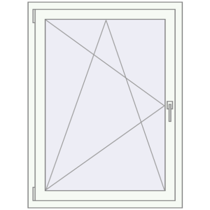 In den Warenkorb Kipp und Drehfenster 900x1200 mm REHAU EURO70 RAL 9016 Traffic white beidseitig