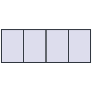 Kunststofffenster 4000x1500 mm Vierblättrig. Sicht von innen In den Warenkorb Kipp und Drehfenster 4000x1500 mm REHAU EURO70 ANTHRACITE_GREY_STRUKTURAL beidseitig