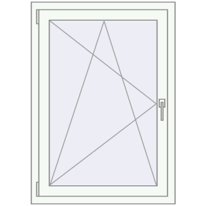 In den Warenkorb Kipp und Drehfenster 800x1100 mm REHAU EURO70 RAL 9016 Traffic white beidseitig