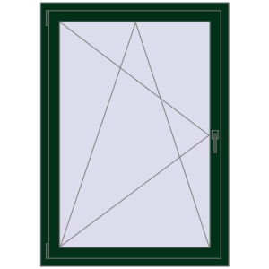 In den Warenkorb Kipp und Drehfenster 1000x1400 mm REHAU EURO70 MOSS_GREEN beidseitig