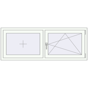 In den Warenkorb Kipp und Drehfenster 1600x600 mm REHAU ENERGY-SAVING SYNEGO MD RAL 9016 Traffic white beidseitig