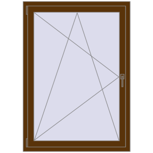In den Warenkorb Kipp und Drehfenster 1000x1400 mm REHAU EURO70 WALNUT beidseitig