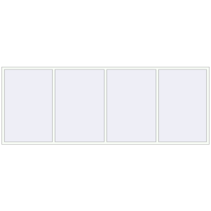 Kunststofffenster 4000x1500 mm Vierblättrig. Sicht von innen In den Warenkorb Kipp und Drehfenster 4000x1500 mm REHAU EURO70 BLACK_ULTI-MATT extern