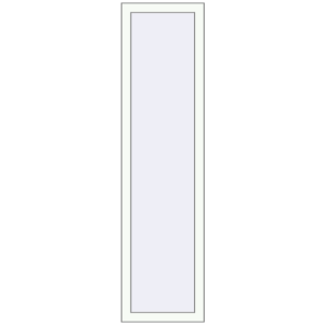 Kunststofffenster 400x1650 mm Einzelnes Blatt. Sicht von innen In den Warenkorb Kipp und Drehfenster 400x1650 mm REHAU BRILLANT RAL 9016 Traffic white beidseitig