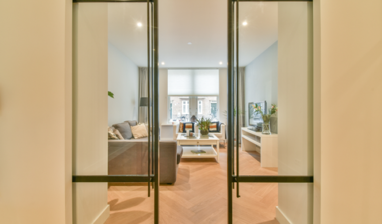 Glastür zum Wohnzimmer