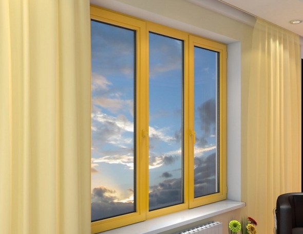 Dreiflügelige Fenster