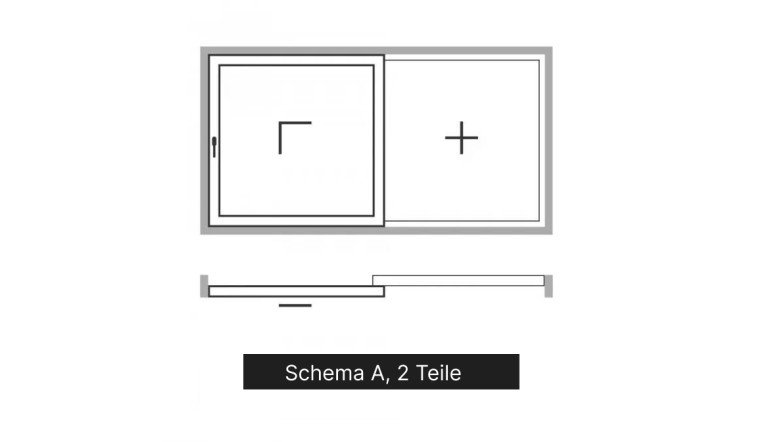 Öffnungsschema A, 2 Teile