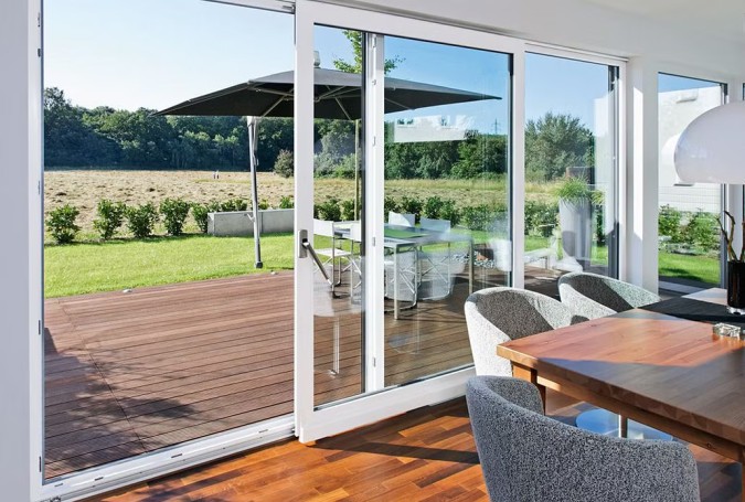 Kunststofftür zur Veranda