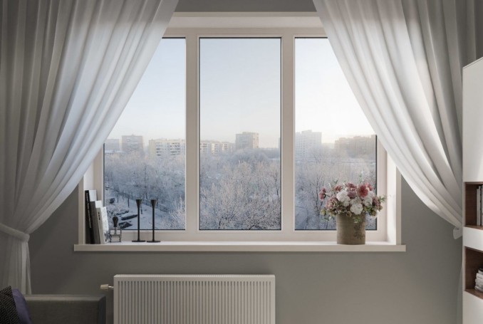 Dreiflügelige Fenster