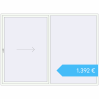 Preisgestaltung Terrassentüren 3000x2200 mm REHAU SLINOVA RAL 9016 Traffic white beidseitig. Preis: 1.392,16 €
