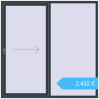 Preisgestaltung Terrassentüren 2000x2000 mm PATIO DOOR REHAU BRILLANT DESIGN ANTHRACITE_GREY_STRUKTURAL beidseitig. Preis: 2.431,67 €